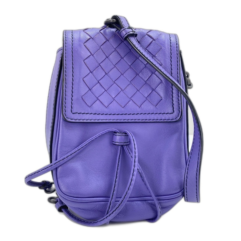 BOTTEGA VENETA Purple Intrecciato Shoulder Bag